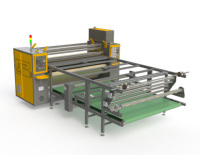 Presse à chaud haute vitesse 420 mm rouleau à rouleau avec tambour rotatif, machine de transfert par sublimation Calandra pour tissus et vêtements de sport
