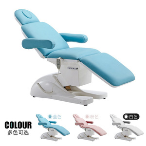 Hot Sale Electric <b>Table</b> Chair Folding pink Massage Bed Treatment Beauty Facial Bed With Cabinet and Stool for Salon - Product Image 4