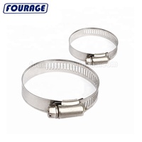 Collier de serrage de type américain en acier inoxydable de 59mm à 82mm Clip de tuyau d'entraînement à vis sans fin à usage intensif