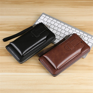 Bolsa Deportiva Vintage Multifuncional de Gran Capacidad con Cierre, Bolsa de Cuero para Teléfono, Bolsa de Cuero PU para Hombre con Monedero Desmontable - Product Image 3