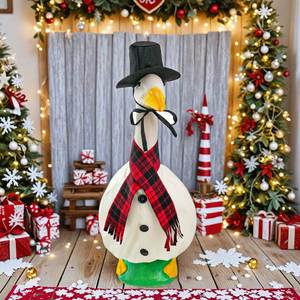 Disfraz de Ganso Navideño para Jardín con Gorro y Bufanda de Muñeco de Nieve - Product Image 3