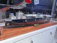 Maquette de prototype de navire marin pour la présentation aux clients