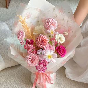 Nouvelle sortie 2025, emballage cadeau, papier d'emballage en plastique OPP 56*56cm, papier d'emballage pour bouquet de fleurs, pour fleuriste - Product Image 6