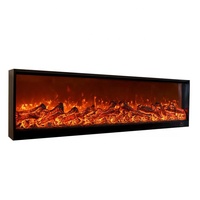 Cheminée électrique moderne 1500W à 3 faces avec flammes RGB pour la maison et l'hôtel, fonctionnement en anglais, décoration de salon