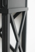 Table console moderne en bois massif noir pour entrée, couloir, avec 2 tiroirs