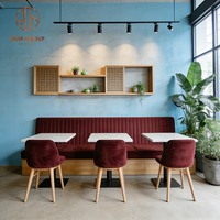 Ensemble de meubles de café, canapé incurvé pour café, table et chaises pour café et restaurant