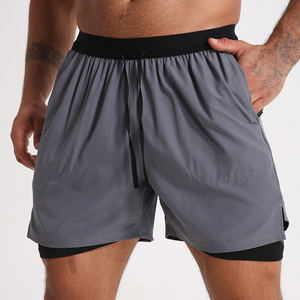 Pantaloncini da Corsa e Basket da Uomo Personalizzati a Doppio Strato con Elastico in Vita, Tasche Laterali e Cordoncino 2 in 1 - Product Image 2