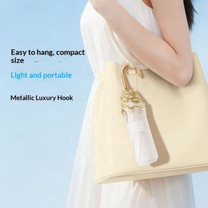 Three-fold Golden Hook Manual Impact Cloth Alloy <b>Sun</b> <b>Umbrella</b> with Floral Design-Business Gifts Windproof & Rainproof - Product Image 3