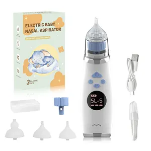 Hot Selling Home Electric Adjustable Inhalation Nose Cleaner for Kids with 3 Soft Silicone Tips Baby Nasal Aspirator