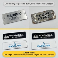 Placa de Metal con Logotipo en Relieve Personalizada, Código QR Impreso en Serigrafía, Etiquetas de Identificación de Acero Inoxidable y Aluminio, Número de Serie, Etiqueta con Nombre de Marca, Placa con Nombre