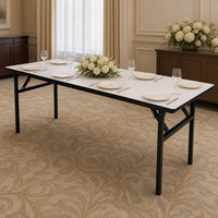 Table pliante rectangulaire pour salle de banquet, table pliable portable pour hôtel, mariage, restauration, événement, fête