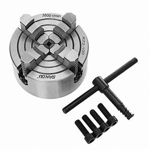 Mandrin indépendant à 4 mors Sanou Steel K72-250 avec noyau à engrenages pour tour et fraiseuse, neuf, 250 mm (10 po) - Product Image 4