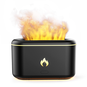 Diffuseur <span class=keywords><strong>d</strong></span>'arômes <span class=keywords><strong>et</strong></span> <span class=keywords><strong>humidificateur</strong></span> électronique 3D pour la maison, avec effet flamme <span class=keywords><strong>et</strong></span> huiles parfumées personnalisables - Product Image 1