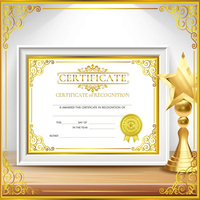 Certificat de récompense de sécurité anti-contrefaçon personnalisé Certificat de fin d'études en papier kraft de conception libre