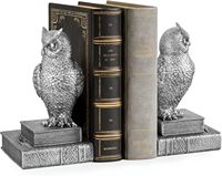 Porte-livres hiboux vintage en résine décorative avec base antidérapante pour les amateurs de livres