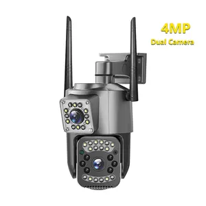 New V380 Bullet and 3.5Inch PTZ camera 4MP Outdoor Security CCTV Wireless Dual Lens WiFi Bullet PTZ Camera