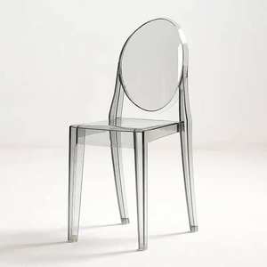 Modern Nordic Transparent <b>Dining</b> <b>Chairs</b> with Round Back Wholesale Polypropylene Acrylic Plastic for Hotels - Product Image 3