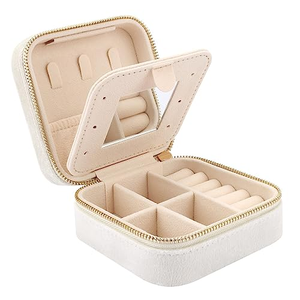 Vitrine à bijoux carrée moderne en cuir PU avec logo personnalisé, boîte de rangement en gros pour matériaux de vente au détail et cadeaux - Product Image 1