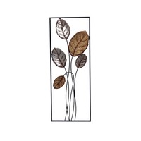 Vente en gros d'art mural intérieur moderne en métal sculpté de feuilles de fleurs décoration murale ou jardin de la maison