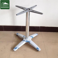 Base de table en acier inoxydable 4 étoiles, pied de table à quatre pattes, 670x720mm, support de table en aluminium moulé sous pression