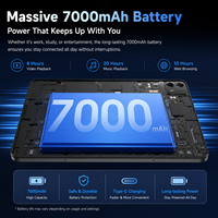 Tablette Android 15 ultra-fine 10,1 pouces, 8+512 Go de stockage massif, écran HD Incell, batterie longue durée 7000 mAh pour le jeu et la vidéo