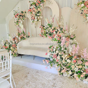 ผ้าคาดโต๊ะลายดอกกุหลาบเทียมสำหรับงานแต่งงานพื้นหลังลายดอกไม้ - Product Image 5