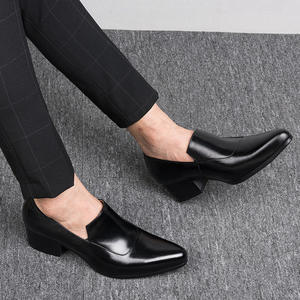 Zapatos Casuales de Cuero Genuino de Corte Bajo 2026, Zapatos Formales con Punta en Pico, Transpirables y que Aumentan la Altura para Hombre - Product Image 3