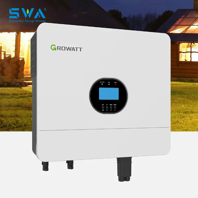 Grolat Inverter surya, Inverter Solar 2KW 3KW 6KW Off Grid satu fase SPF6000ES plus dengan pengontrol pengisian daya MPPT untuk penggunaan di rumah