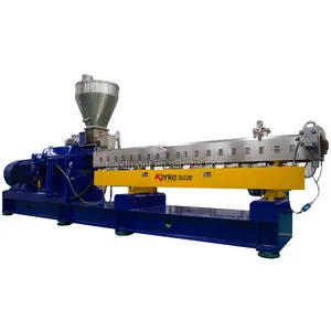 China Best Selling Twin Screw Glass Fiber Raw Material Plastic PP Machinery Extruder PLC