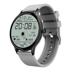 Ips Rond Touchscreen Smartwatch G-Senser Sportarmband Met Siliconen Horlogeband