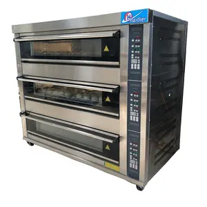 Horno eléctrico para repostería, pastelería, gran horno para hornear, 3 terrazas, 12 bandejas