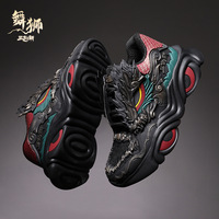 Chaussures à plateforme tendance de haute qualité, chaussures originales pour hommes avec éléments uniques de danse du lion chinois, chaussures décontractées très vendues