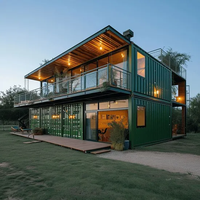 Casa Prefabricada de Acero Ligero de Lujo de 2 Pisos con Certificación CE, Construcción Rápida, Modular, Tipo Contenedor, para Sala de Estar, Villa, 3-5 Dormitorios