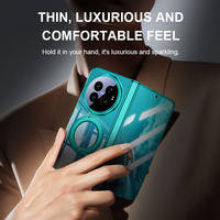 Étui de protection antichoc de luxe en PC avec placage magnétique et support caché pour vivo X Fold 6 5G, avec film de protection d'écran en verre
