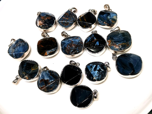 Colgante de piedras naturales para mujer, gemas de <span class=keywords><strong>Pietersite</strong></span>, dijes de plata, joyería para mujer, collar de Pietersit para joyería - Product Image 3
