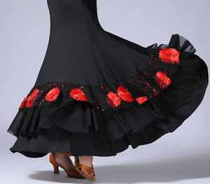 Jupe <span class=keywords><strong>de</strong></span> danse <span class=keywords><strong>flamenco</strong></span> <span class=keywords><strong>de</strong></span> haute qualité, deux couches, robe <span class=keywords><strong>de</strong></span> ventre en satin, longue et ample, moderne, pour la danse <span class=keywords><strong>de</strong></span> salon, la fête, la performance <span class=keywords><strong>de</strong></span> danse pour femmes - Product Image 1