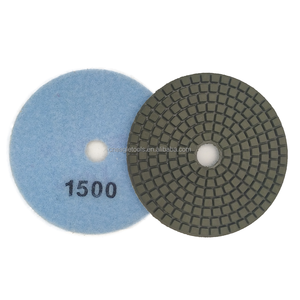 Venta directa de fábrica 4 "7 Setp Almohadilla de pulido de diamante húmedo Almohadilla de molienda de piedra de 100MM para herramientas de molienda de mármol - Product Image 1