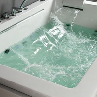 Luxe Grand Bain à remous en acrylique pour 2 personnes Massage Drop Built in Air Spa Bains à remous Baignoires