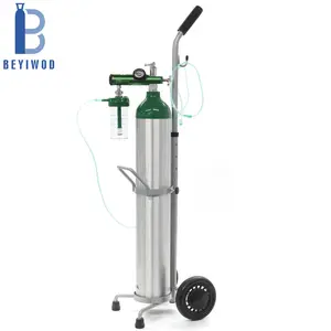 Portable Medical Oxygen Gas Cylinder DOT EN ISO7866 standard MD ME 2.75L 4.55L Empty Oxygen Tank with trolley oxygen regulator