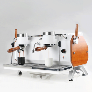 Semi-Automatic Double Head Cappuccino Maker Espresso Machine 9 <b>Bars</b> Stainless Steel Construction Commercial - Product Image 5