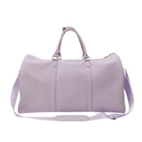 Bolsa de Lona de PU Personalizada en Color Sólido, Bolsa de Gimnasio Unisex para Uso Diario, Herrajes Dorados, Opción de Color Personalizado