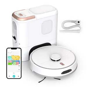 2 In 1 Purpose 2024 Self-Emptying Cleaning Robot Vacuum Cleaner Sweep And Wet Vacuum Cleaner Mopping Self-Emptying Dustbin