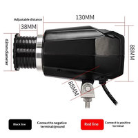 Luz de Advertencia LED de Proyección para Montacargas, Alta Definición, IP68, Enfoque Ajustable, 6000K, Luz de Señalización de Seguridad, 12V 20W