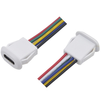 Connecteur USB Type C femelle à fixation rapide, contact en laiton, boîtier ABS, montage sur panneau, prise d'alimentation, câble de charge