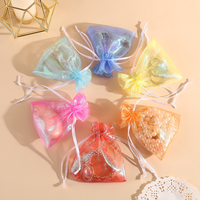 Petite pochette en organza polyester avec cordon de serrage 10x15cm, velours, satin, jute pour bijoux, bonbons, gâteaux, cadeaux de fête