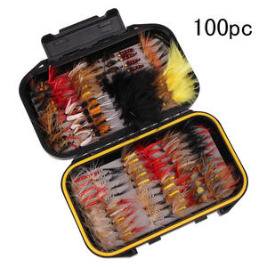 Pêche mouche leurre appâts Combo 40/72/100/120 pièces variété d'insectes pêche en <span class=keywords><strong>mer</strong></span> mouches mouches nymphes appâts <span class=keywords><strong>de</strong></span> pêche avec boîte - Product Image 4