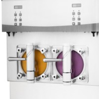 Congélateur à boissons glacées à double saveur en acier inoxydable commercial SPACE pour les magasins pratiques