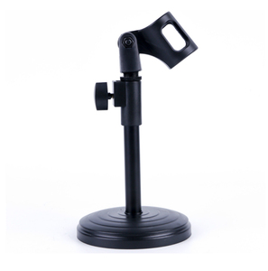 KINGGARD KD189-C0902 Microphone Holder Conference Karaoke Using Metal Bottom Adjustable Height <strong>Table</strong> Stand White <strong>Recording</strong> Live - Product Image 1