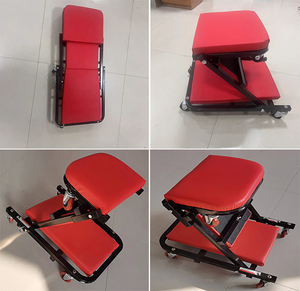 Carretilla <span class=keywords><strong>de</strong></span> taller <span class=keywords><strong>de</strong></span> acero <span class=keywords><strong>de</strong></span> 6 ruedas para mecánicos <span class=keywords><strong>de</strong></span> garaje, reparación automotriz, herramientas premium para vehículos, asiento <span class=keywords><strong>de</strong></span> carrocería para reparación <span class=keywords><strong>de</strong></span> automóviles - Product Image 4