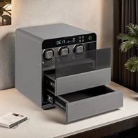 Coffre-fort intelligent pour montres et bijoux avec lecteur d'empreintes digitales, double tiroir intégré, antivol, pour armoire et chambre